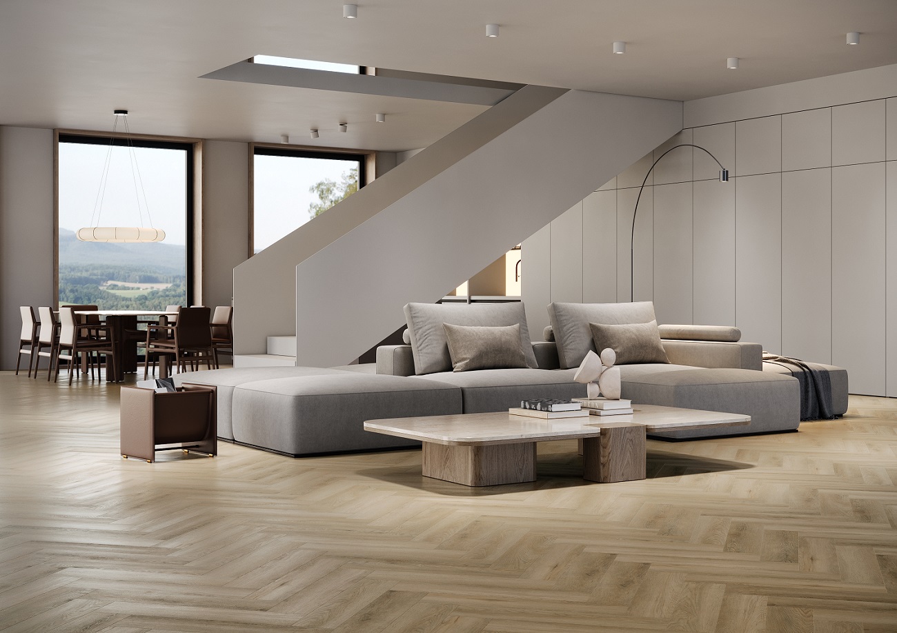 Кварцевый ламинат Home Expert Паркет Дуб Хьюго 33-6191-1